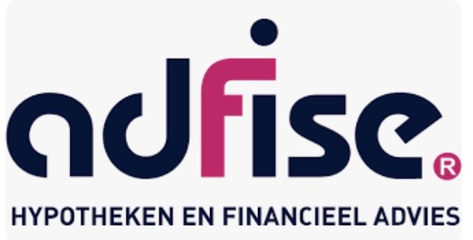 Logo adfise met tekst HYPOTHEKEN EN FINANCIEEL ADVIES en geregistreerd handelsmerk, financial advice